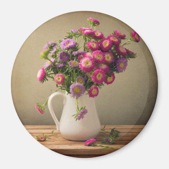 Wilde Blume in einem Vase Magnet (Vorne)
