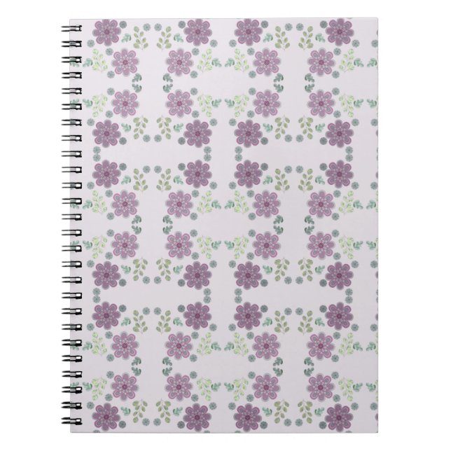Wilde Blume in Lavendel Notizblock (Vorderseite)