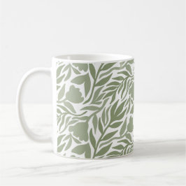 Wilde Blume Kaskade White & Moss Green Kaffeetasse