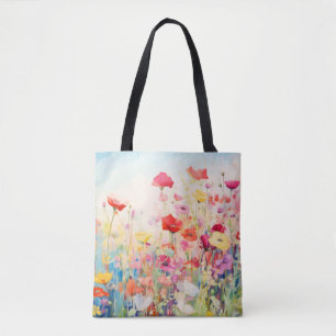 Wilde Blume Mohnkonzept Abstrakte Kunst Tasche
