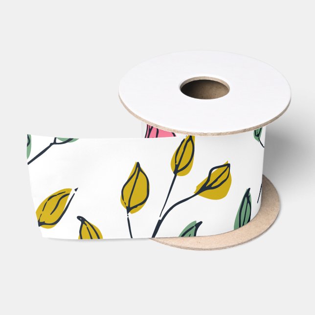 Wilde Blume Muster-farbig Wild Blume-floral Satinband (Spule)