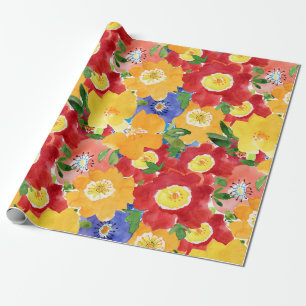 wilde Blume. Nahtlose wiederholte Blumenmuster. Se Geschenkpapier