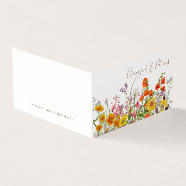 Wilde Blume - Pläne für Hochzeiten nach der Hochze Visitenkarten (Vorderseite)