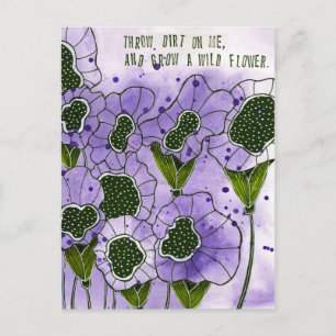 Wilde Blume Postkarte