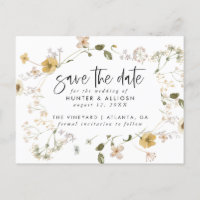 Wilde Blume Save the Date Flyer