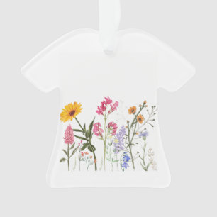 Wilde Blume , Vintage botanische schöne Blume Ornament