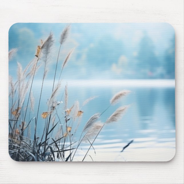 Wilde Blume Wasser Natursee Mousepad (Vorne)