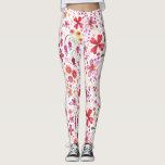 Wilde Blume Wasserfarbe Leggings<br><div class="desc">Helle und fröhliche Aquarellfarben Wildblume und Blätter Gemälde eines üppig bewachsenen Gartens. Ideal für Gärtner,  Naturliebhaber und Floristen.</div>