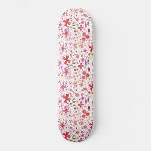 Wilde Blume Wasserfarbe Skateboard