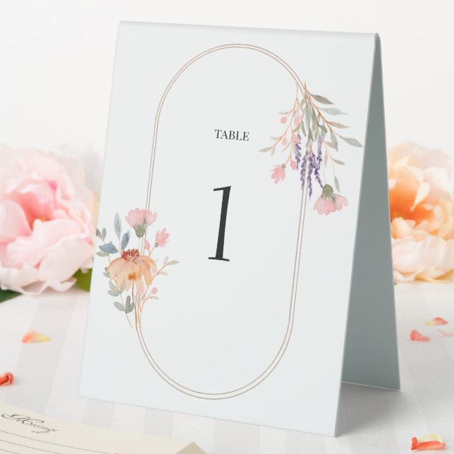 Wilde Blume Wedding Tischaufsteller (In Situ (Hochzeit))