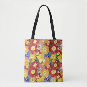 Wilde Blume: Wiederholte, florenlose Naht Tasche