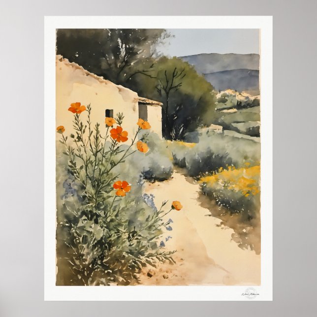 Wilde Blumen am Landweg Poster (Vorne)