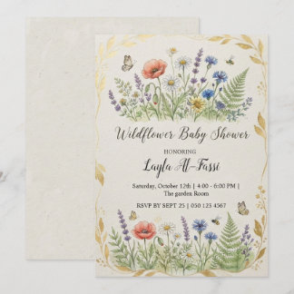 Wilde-Blumen-Botanik-Baby-Shower-Einladung Einladung