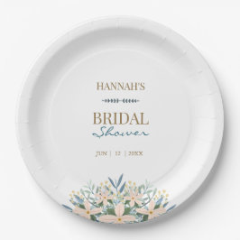 Wilde Blumen Brautparty individuell benannte Papie Pappteller