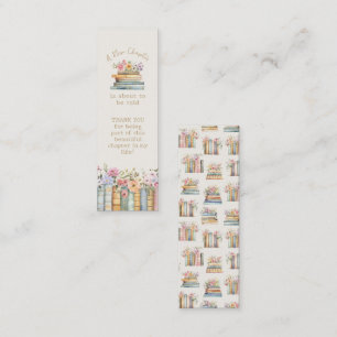 Wilde-Blumen-Buch-Lesezeichen als Geschenk Mini Visitenkarte