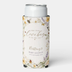 Wilde Blumen Bugs Wasserfarbe Baby Shower Selters Dosenkühler