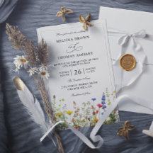 Wilde Blumen Elegante Moderne Budget QR-Code Hochz