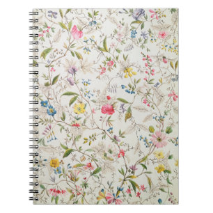 Wilde Blumen entwerfen für silk Material, c.1790 Notizblock