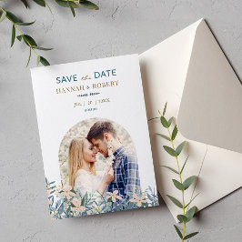 Wilde-Blumen-Foto-Save-the-Date-Hochzeitskarte Save The Date