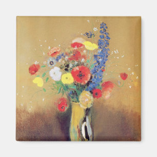 Wilde Blumen in einem Lang-necked Vase, c.1912 Magnet