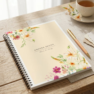 Wilde Blumen inspirieren Elegant Einfach Trendig Notizbuch