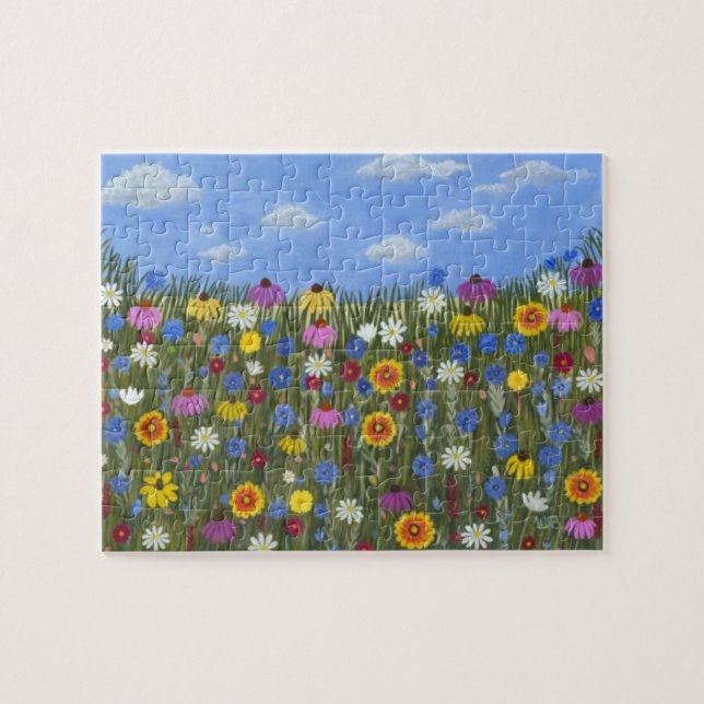 Wilde Blumen mit Gänseblümchen (Horizontal)