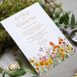 Wilde Blumen Planänderung Verschiebung Hochzeit Ankündigung