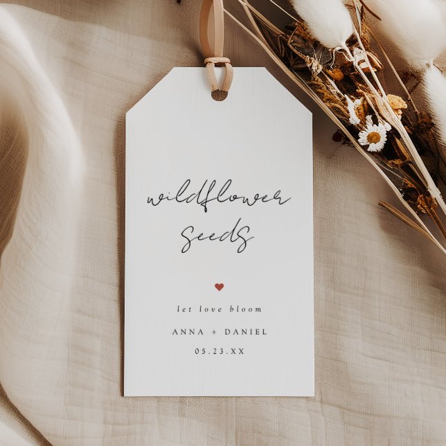 Wilde-Blumen-Samen-Päckchen als Hochzeitsgeschenk Geschenkanhänger (Von Creator hochgeladen)
