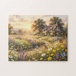 Wilde Blumen und ein süßes Cottage