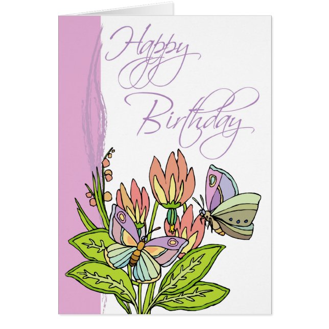 Wilde Blumen und Schmetterlinge (Vorne)
