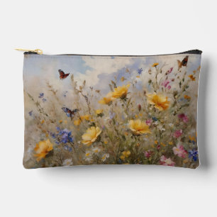 Wilde Blumen und Schmetterlinge Zubehörtasche