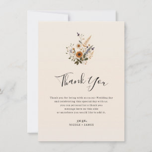 Wilde Blumen Vintage Floral Bohemian Danke Einladung