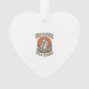 Wilde Blumen Wilde Pferde Western Cowgirl-Shirt De Ornament