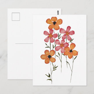 Wilde Blumenstrauß-Postkarte Postkarte
