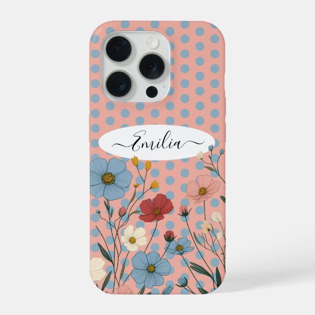 Wilde Blüten  iPhone 15 Pro Hülle (Rückseite)