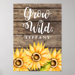 Wilde Blüten   Sonnenblumen-Kinderzimmer-Kunst Poster
