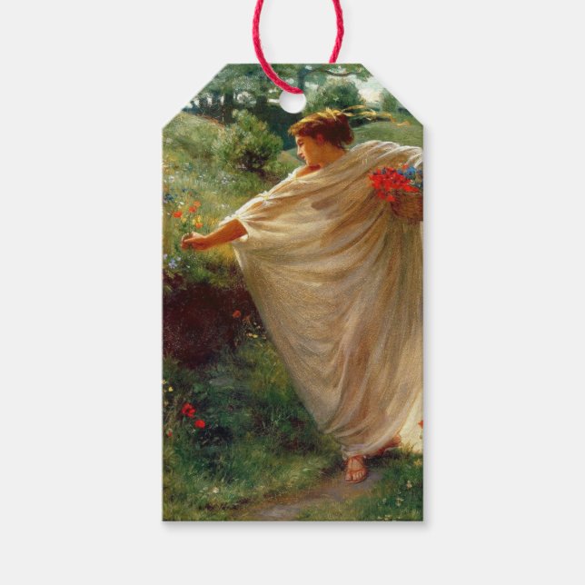 Wilde Blüten (von Edward Poynter) Geschenkanhänger (Vorderseite)