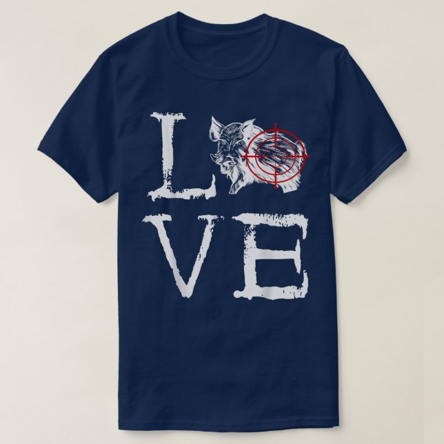 Wilde Boare Jagd Liebe Creepy Wild Hog Hunter Wild T-Shirt (Design vorne)