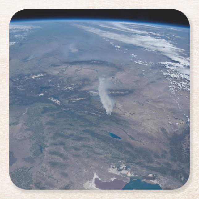 Wilde Brände im Western und Südwesten von uns. Rechteckiger Pappuntersetzer (Vorderseite)