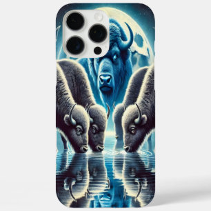 Wilde Buffaloes sammeln sich unter kosmischem Ster iPhone 16 Pro Max Hülle