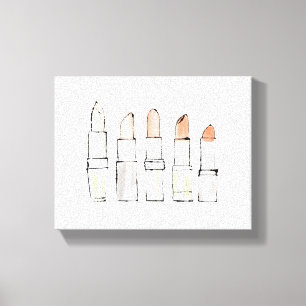Wilde bunte moderne Lippenstift-Skizze Apples   Leinwanddruck