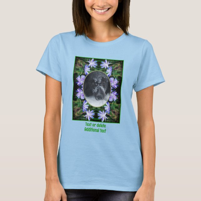 Wilde Chicorée-Blume gestalten Ihr eigenes Foto T-Shirt (Vorderseite)