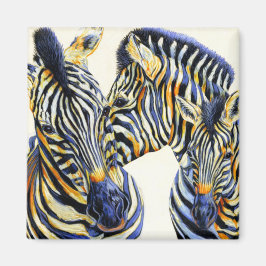 Wilde Dinge - lebendige Zebras Magnet