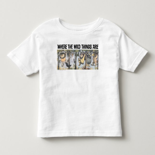 Wilde Dinge und Max, die von Bäumen schwingen Kleinkind T-shirt (Vorderseite)