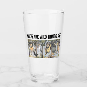 Wilde Dinge und Max schwingen von Bäumen Glas