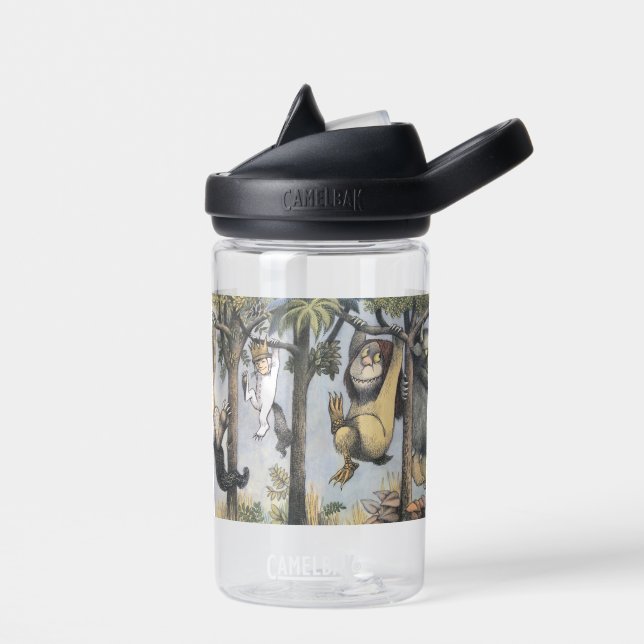 Wilde Dinge und Max schwingen von Bäumen Trinkflasche (Links)