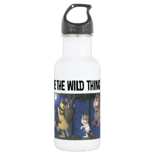 Wilde Dinge und Max tanzen im Mondlicht Edelstahlflasche