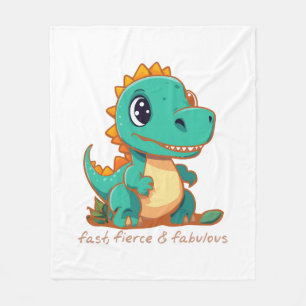 Wilde Dinosaurier Fleecedecke