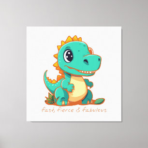 Wilde Dinosaurier Leinwanddruck