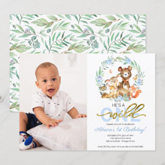 Wilde Einladungen zu einem Geburtstag mit Foto